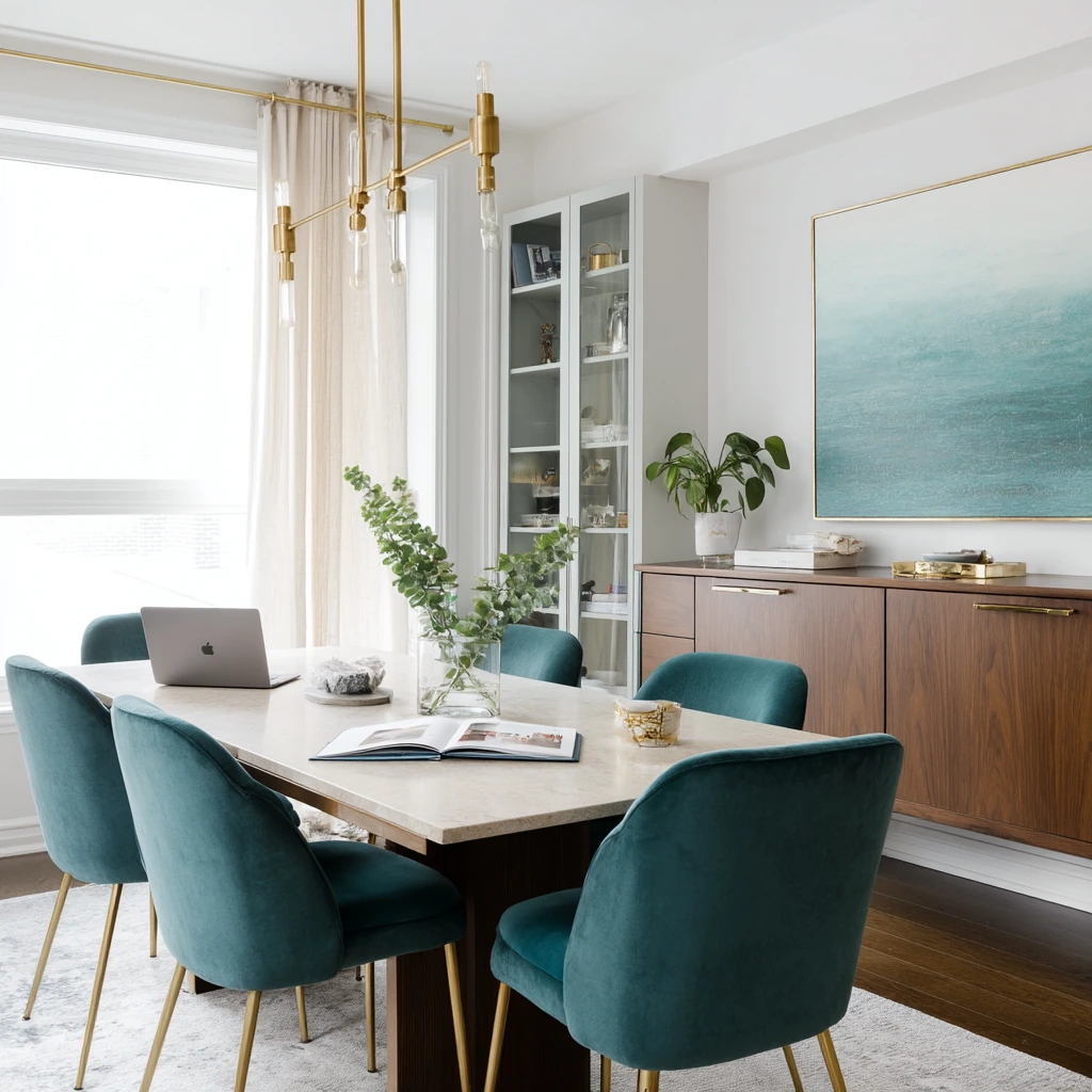 Modern Teal and Brass Update