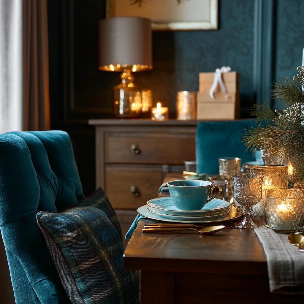 Holiday Teal Table Moment