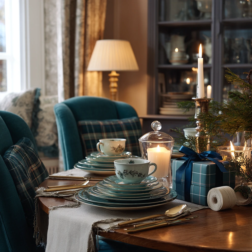Holiday Teal Table Moment