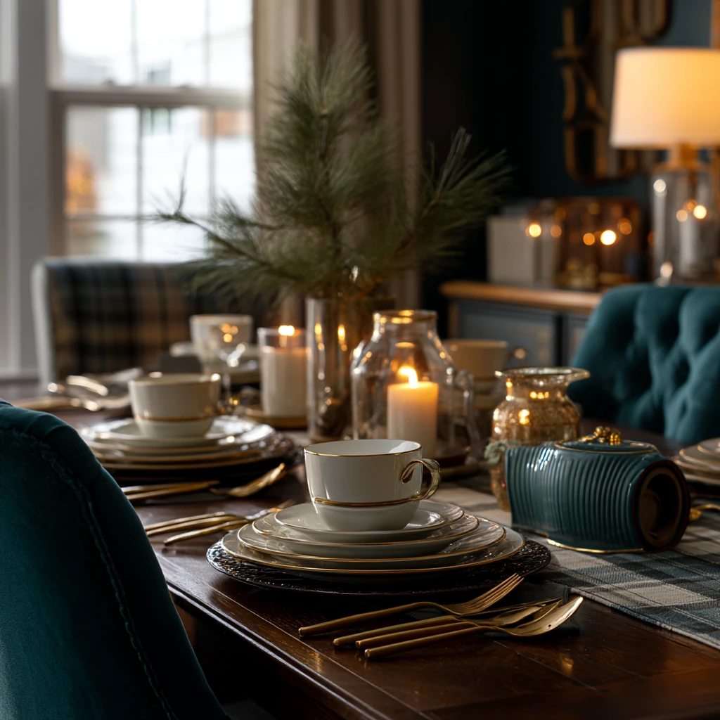 Holiday Teal Table Moment