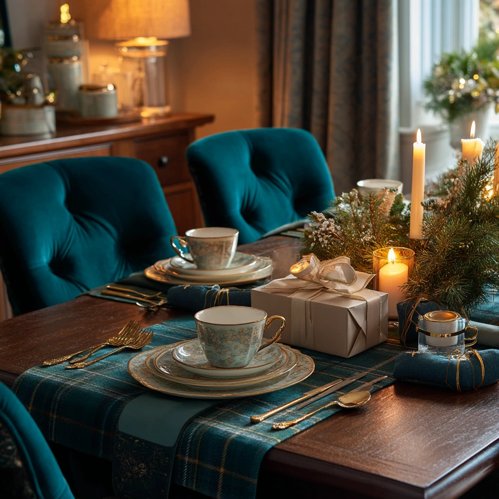 Holiday Teal Table Moment