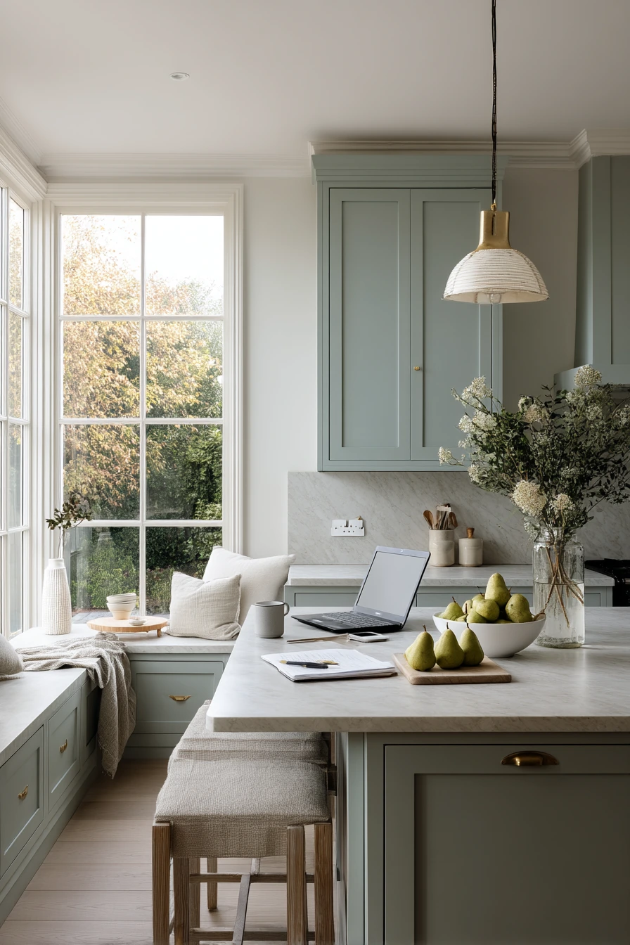 Modern Teal Kitchen With Quiet Luxury Touches