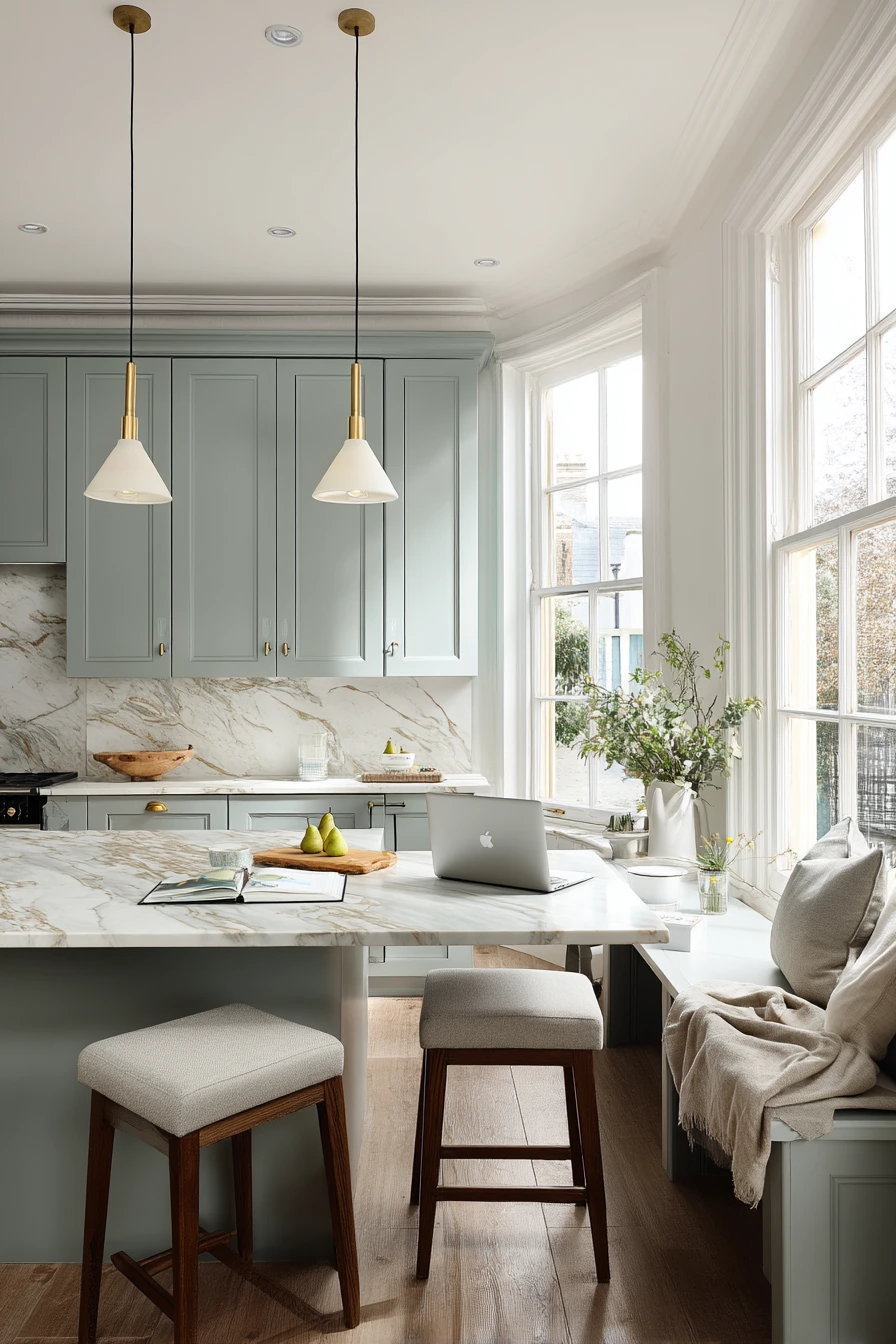 Modern Teal Kitchen With Quiet Luxury Touches