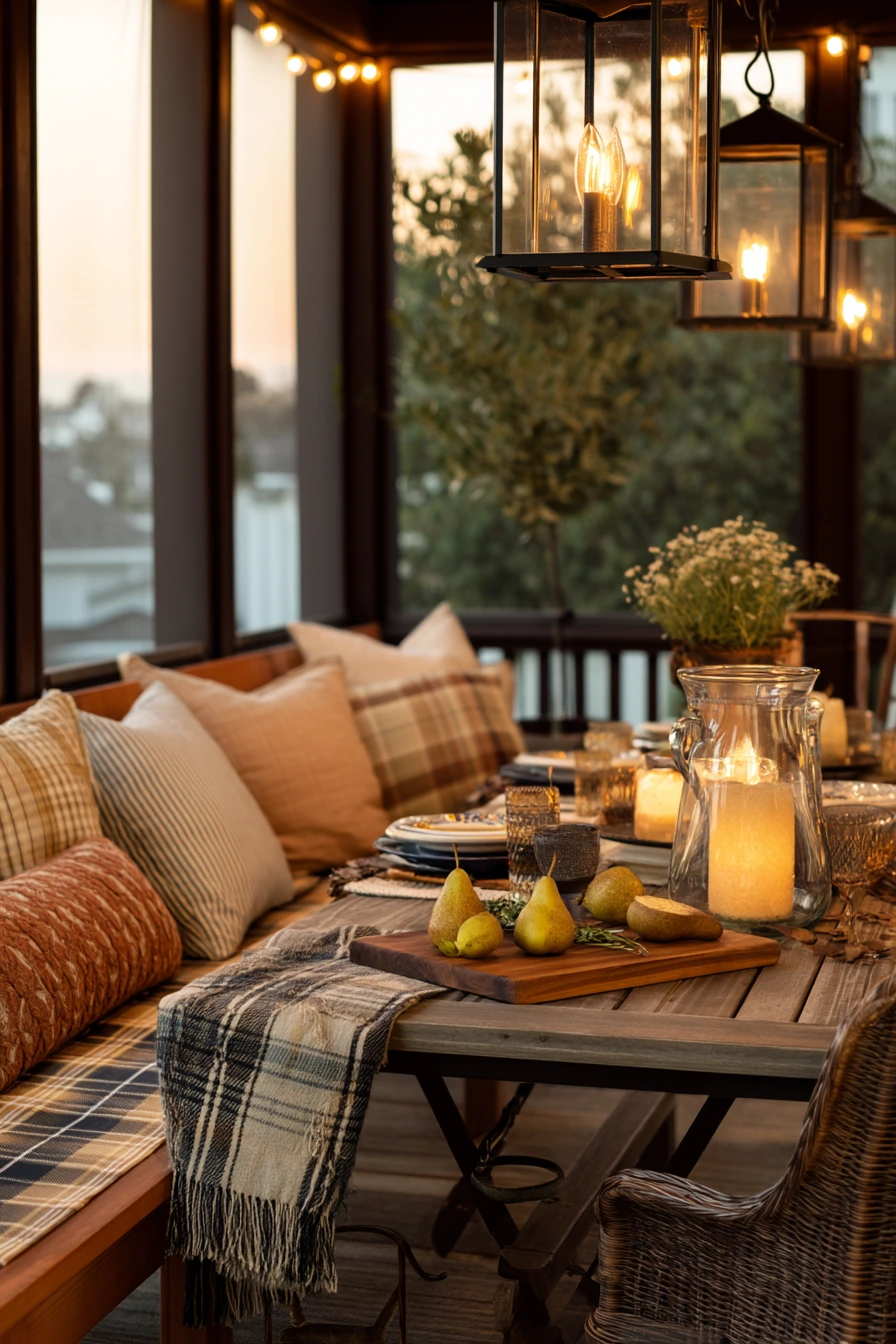 Entertaining Porch with Harvest Touches