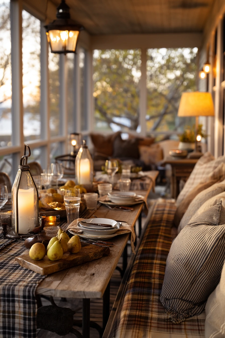 Entertaining Porch with Harvest Touches