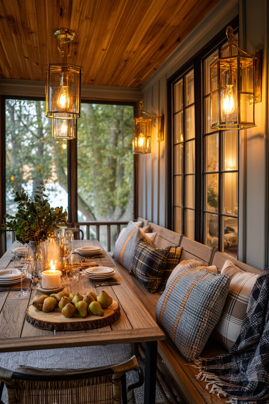 Entertaining Porch with Harvest Touches