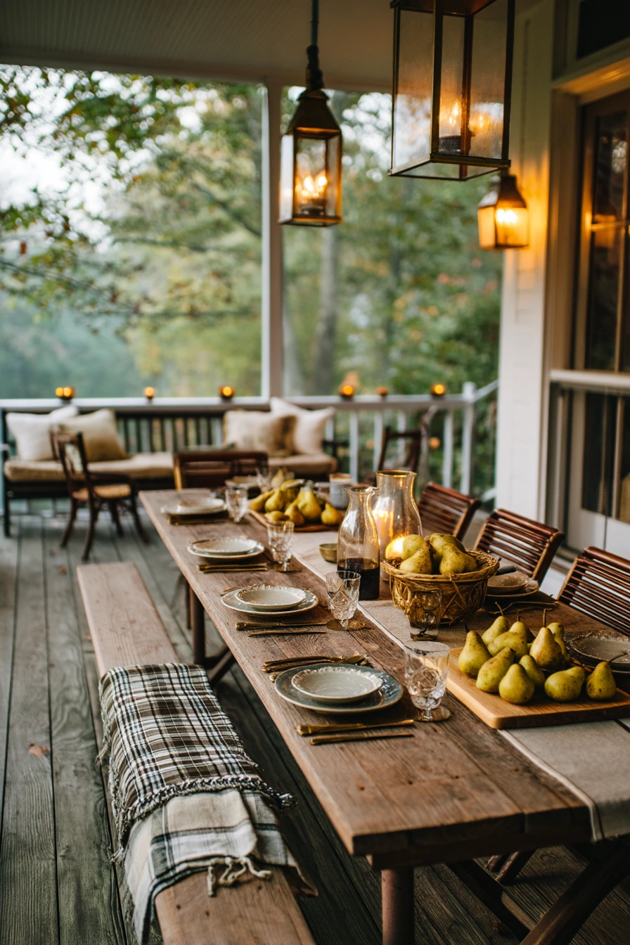 Entertaining Porch with Harvest Touches