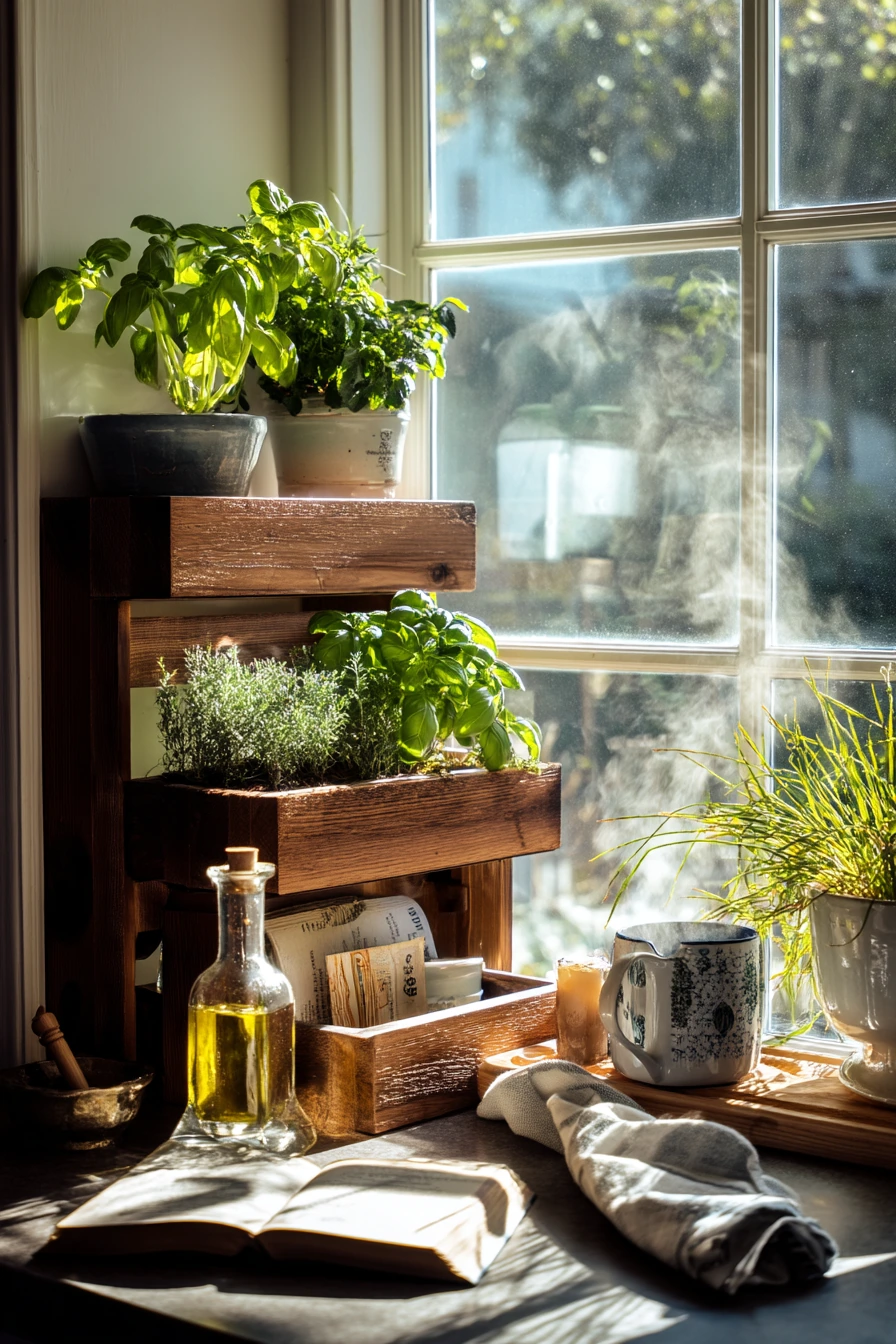 Kitchen Window Herb Terrace for Everyday Cooking