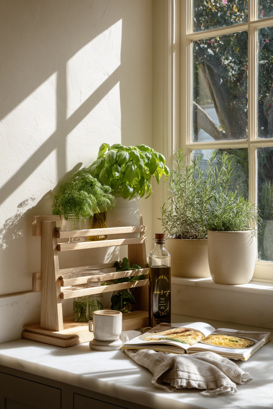 Kitchen Window Herb Terrace for Everyday Cooking
