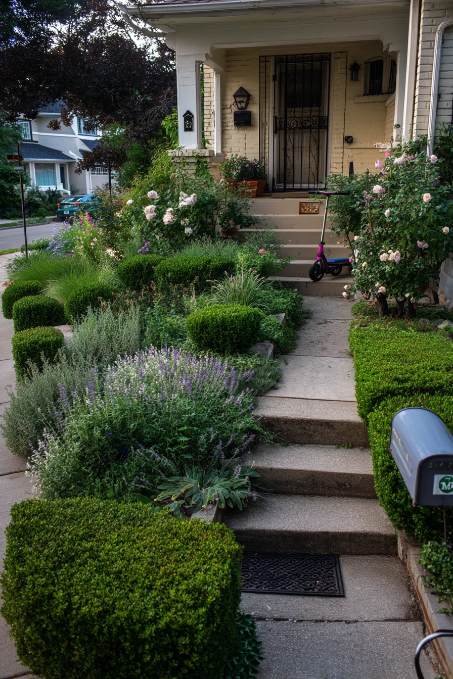Front Yard Curb Appeal with Layered Planting