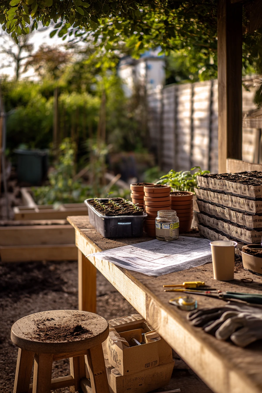Weekend Garden Project with Potting Bench
