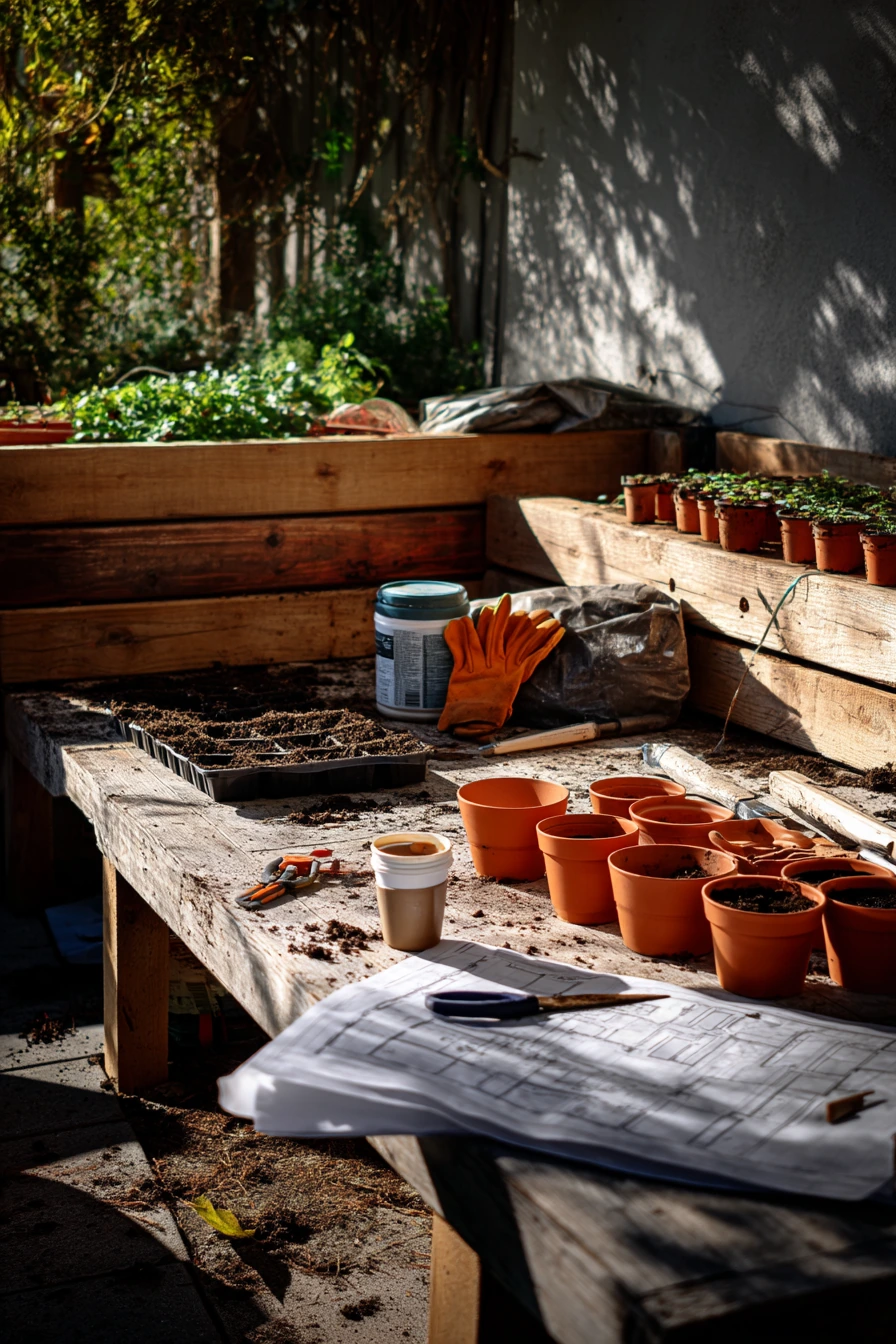 Weekend Garden Project with Potting Bench