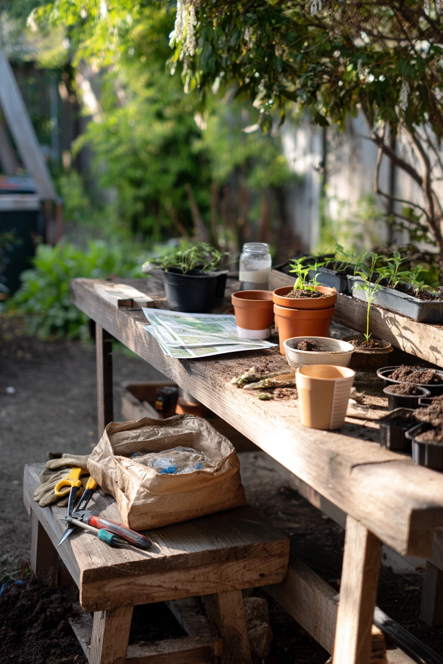 Weekend Garden Project with Potting Bench