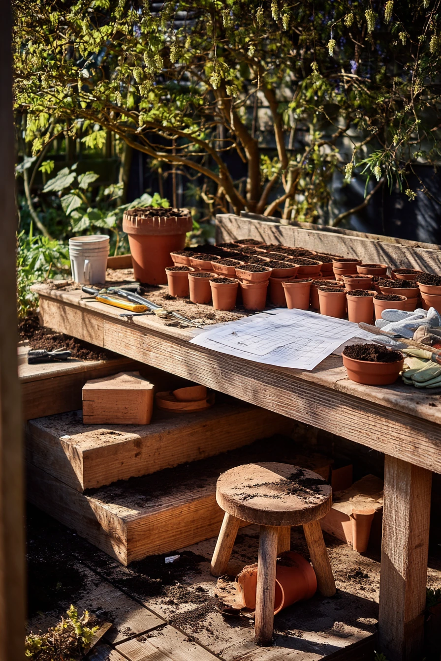 Weekend Garden Project with Potting Bench