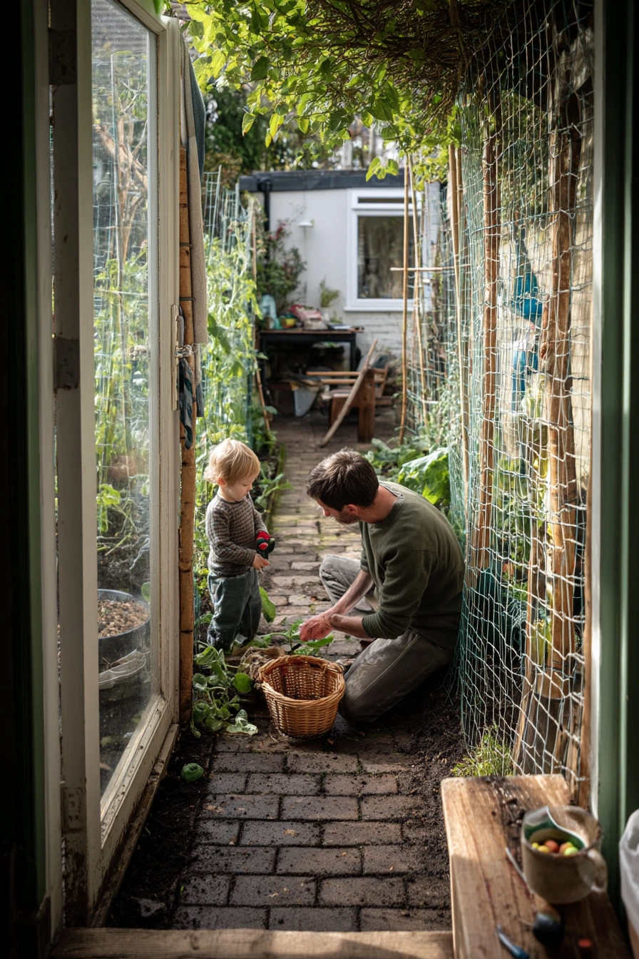 DIY Tomato Cage Upgrade in a Kitchen Yard