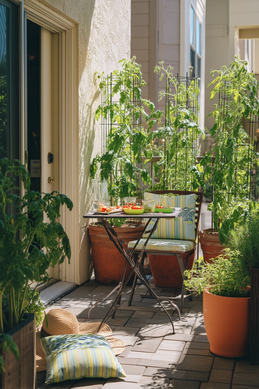 Patio Pot Trellis for a Small Family