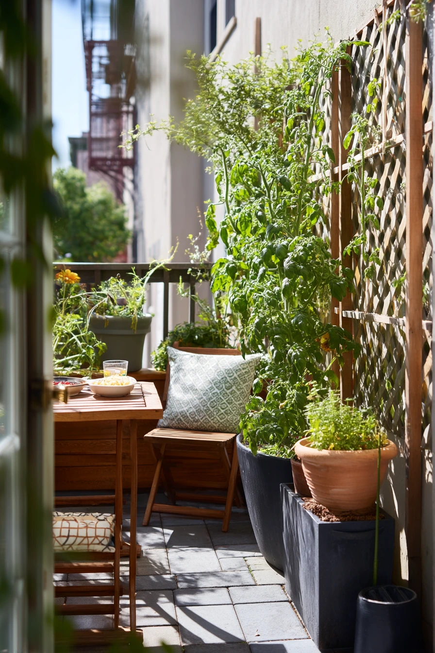 Patio Pot Trellis for a Small Family