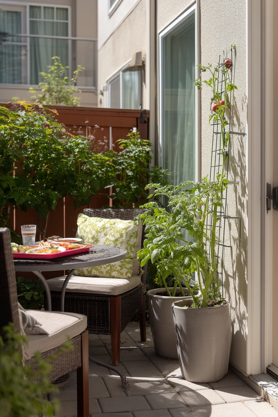 Patio Pot Trellis for a Small Family