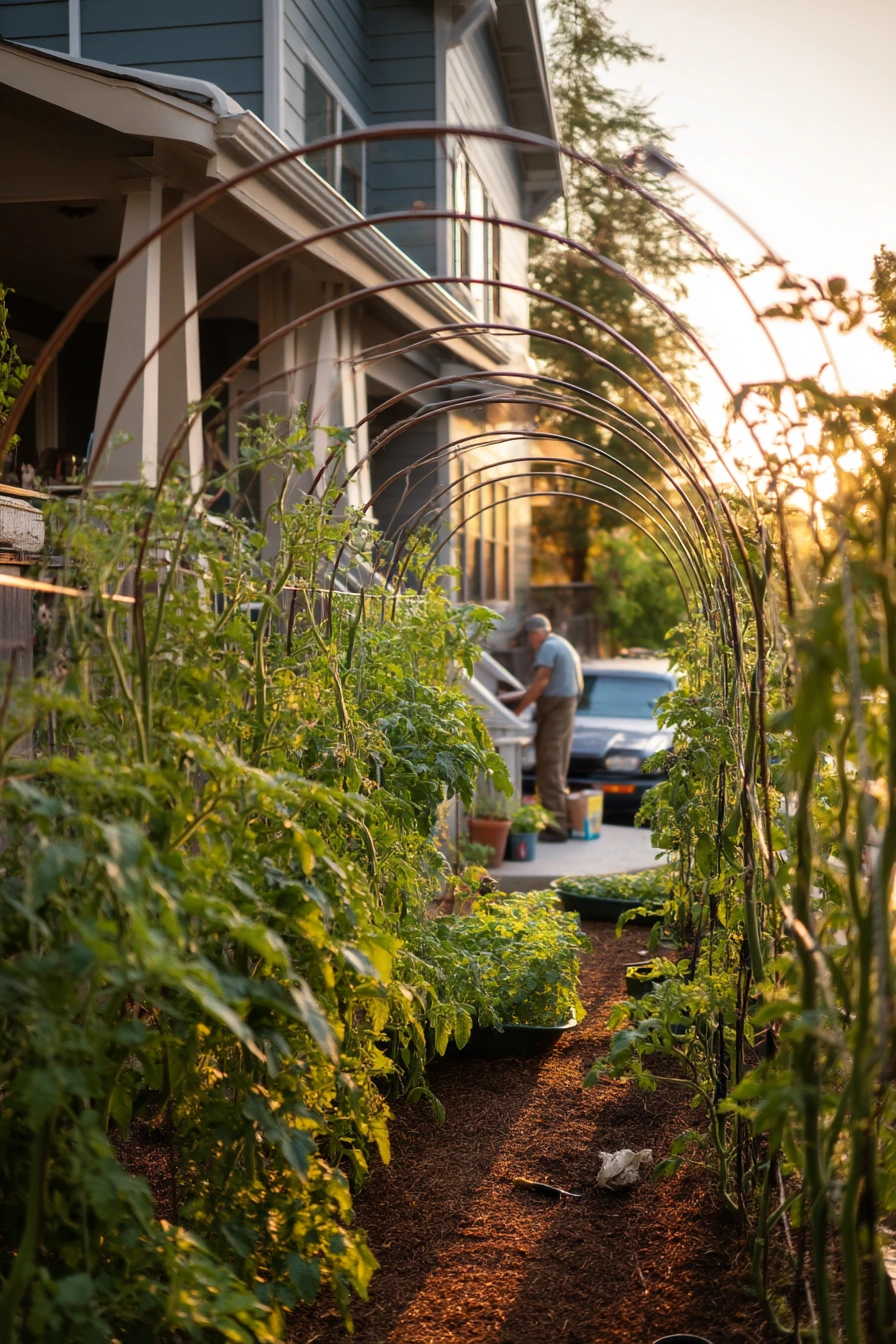 Raised Bed Tomato Tunnel for a Busy Gardener