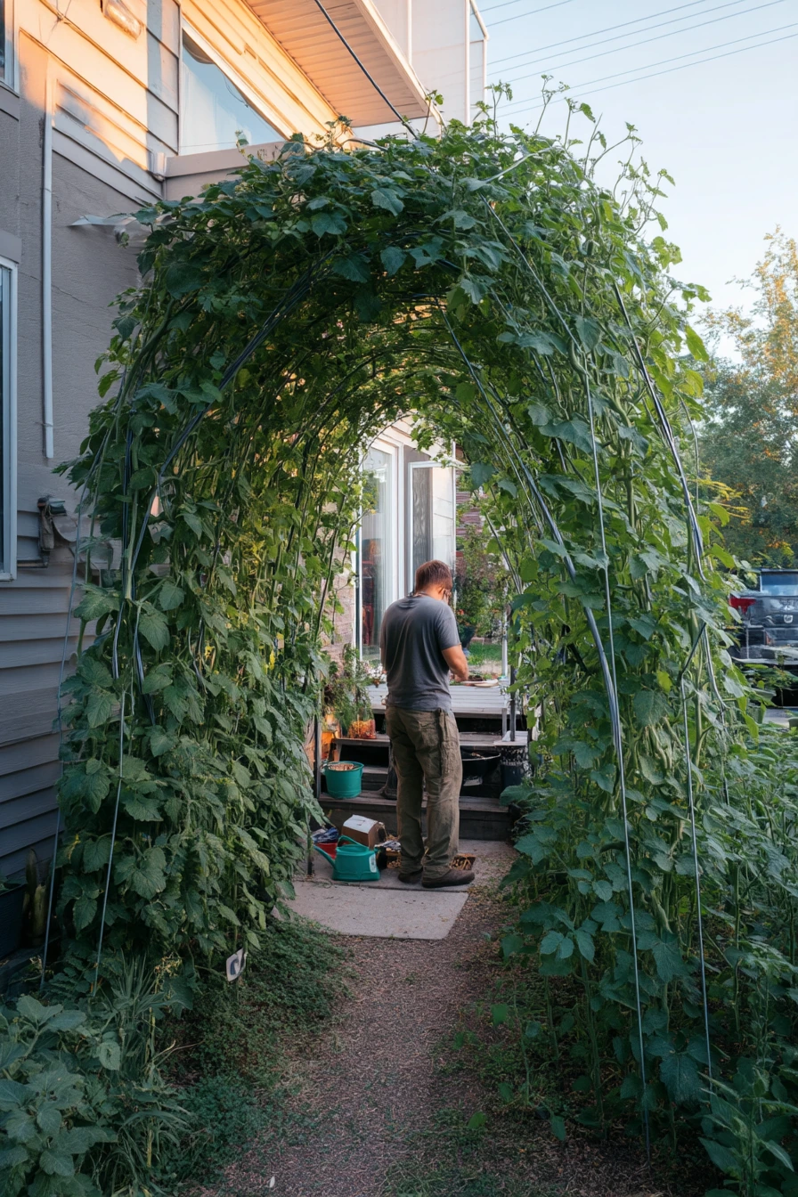 Raised Bed Tomato Tunnel for a Busy Gardener