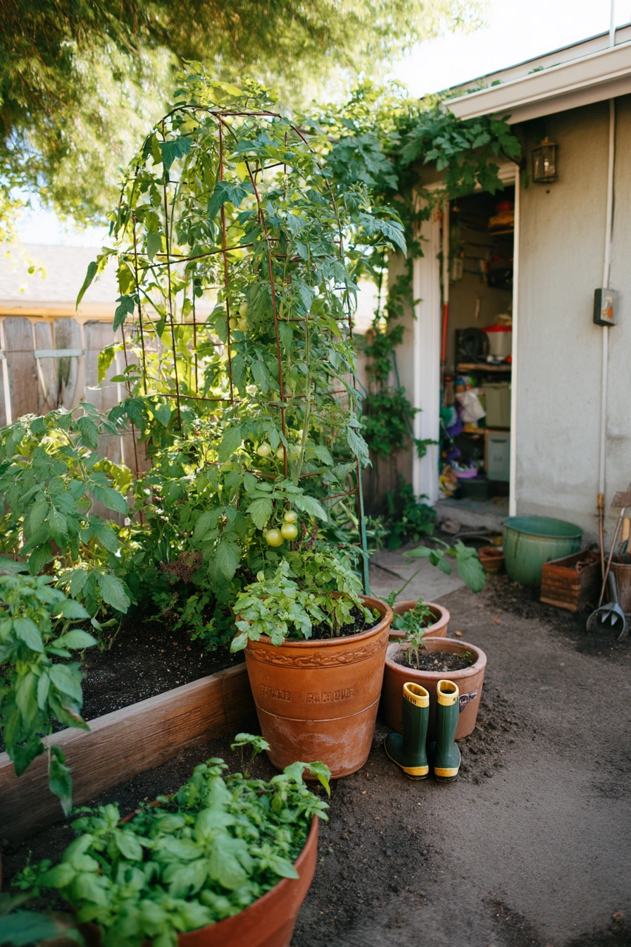 Small Backyard Cattle Panel Trellis