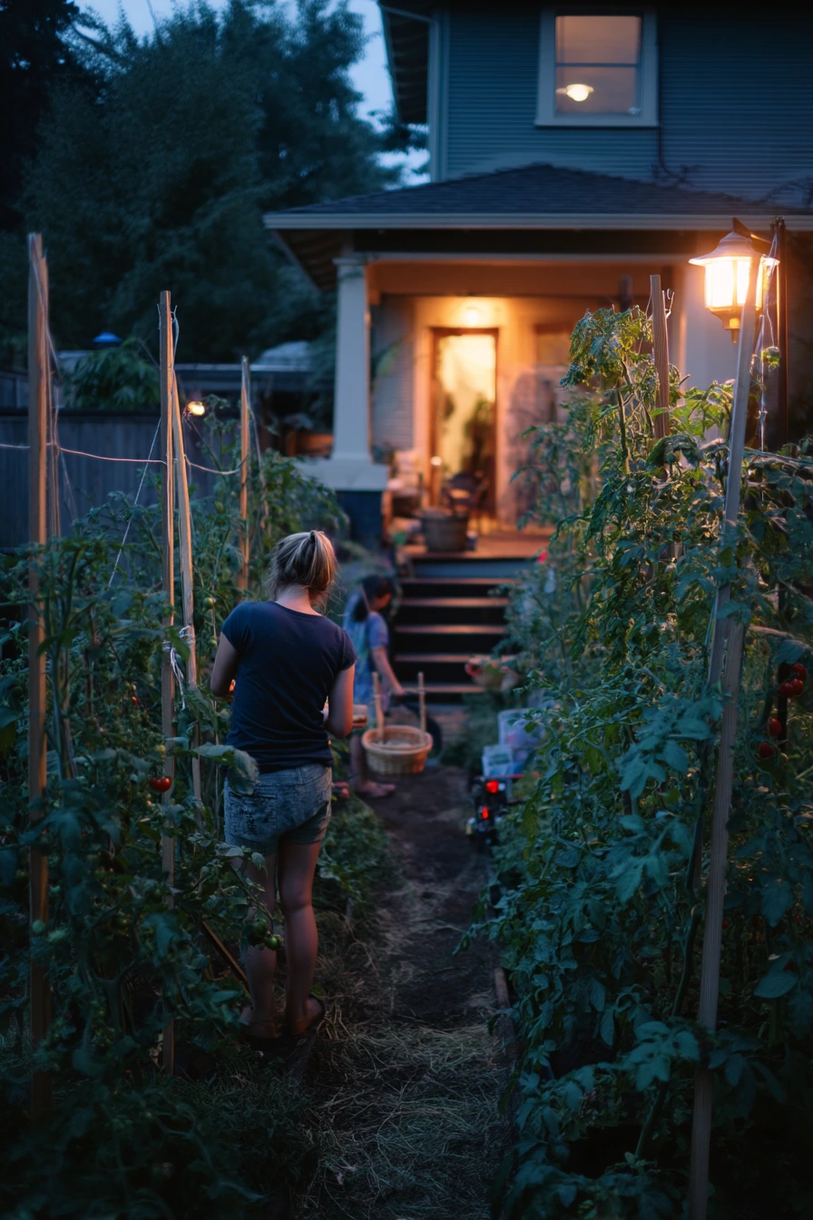 Kitchen Garden Trellis with Evening Check-In