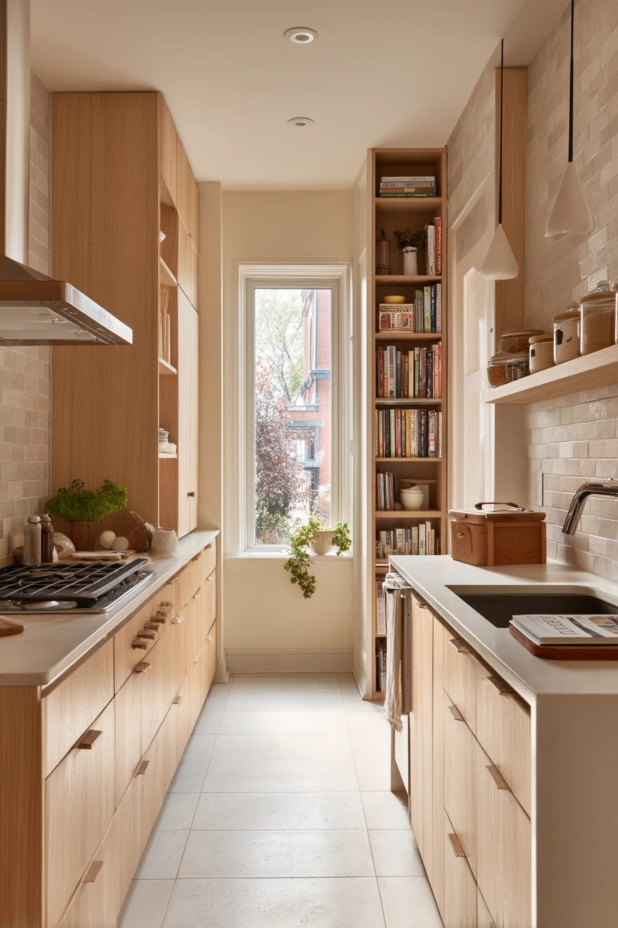 Narrow Kitchen, Smart Storage