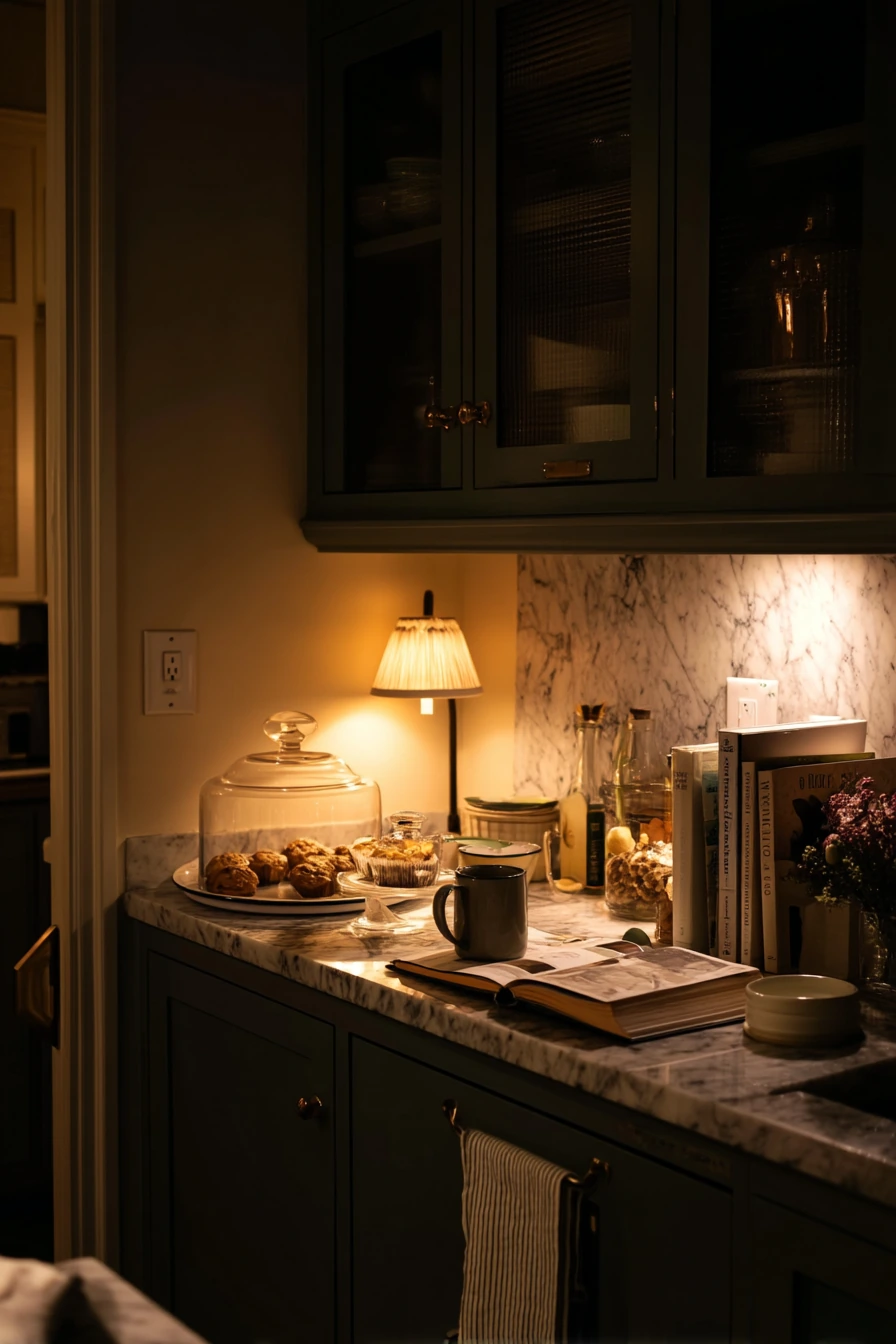 Evening Townhouse Kitchen with Ambient Glow