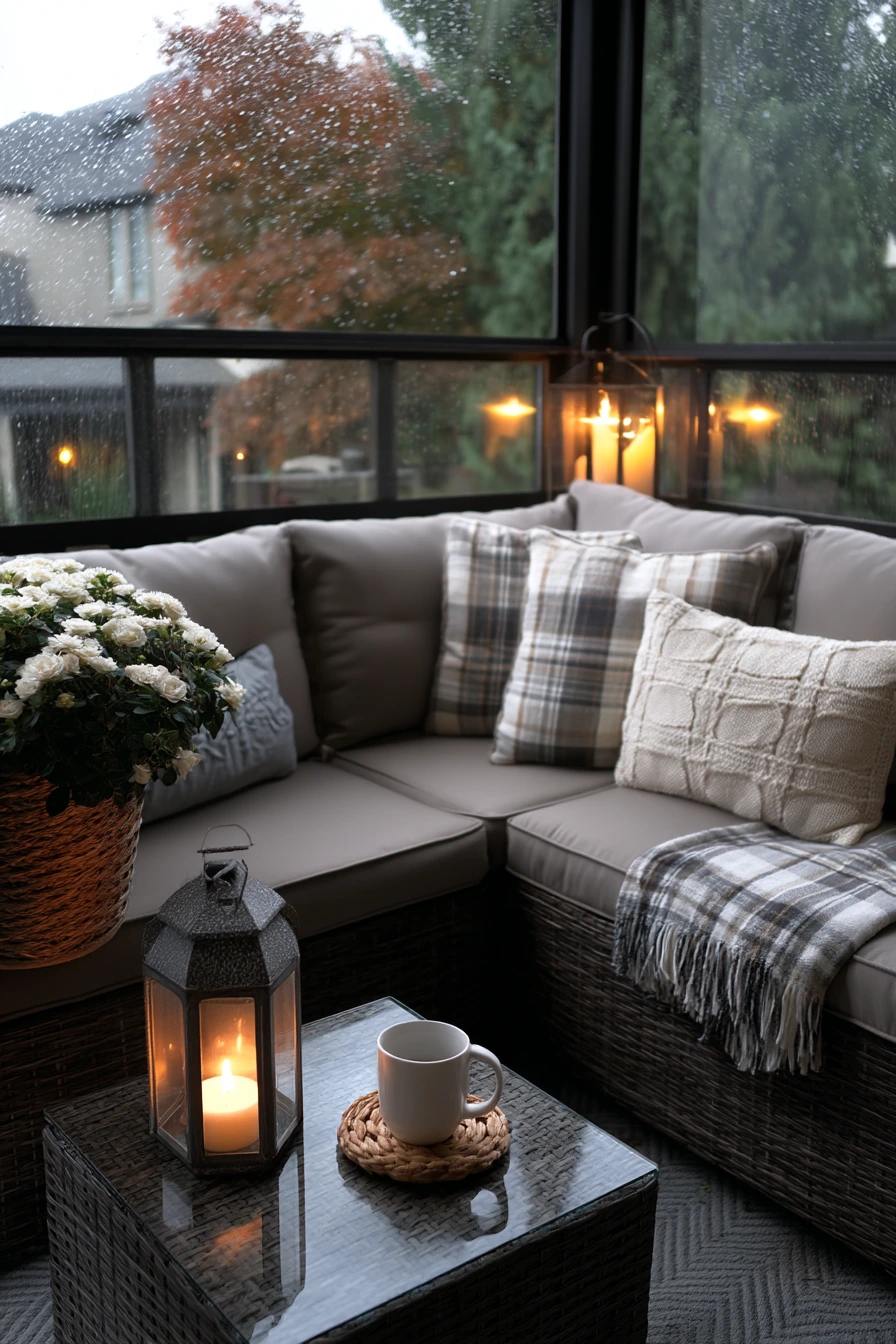 Cozy Covered Patio for Rainy Days