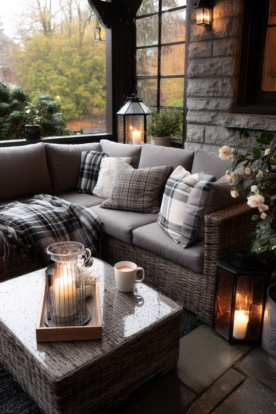 Cozy Covered Patio for Rainy Days