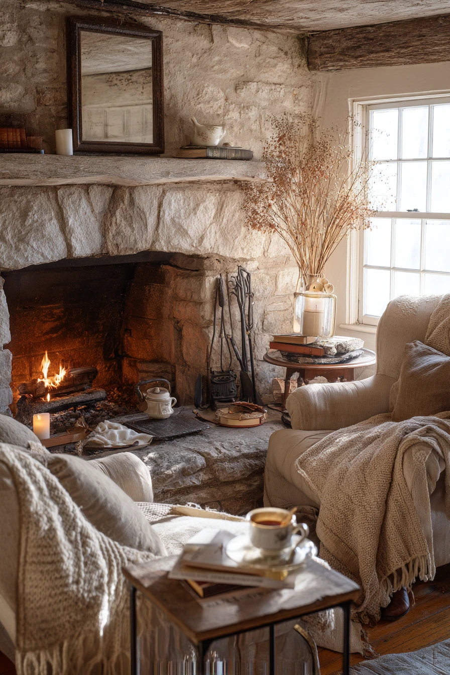 Winter Cottage Firelight