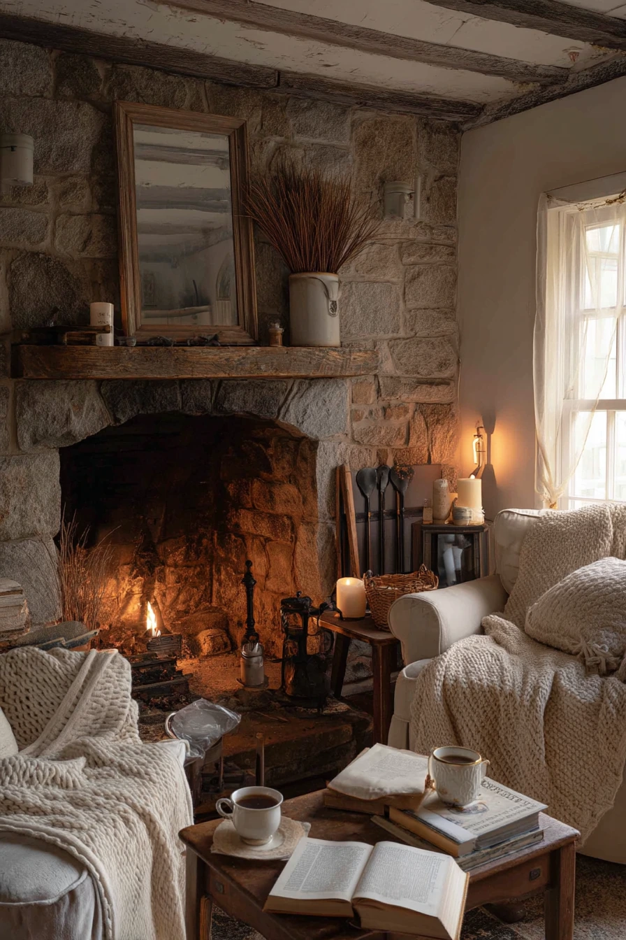 Winter Cottage Firelight