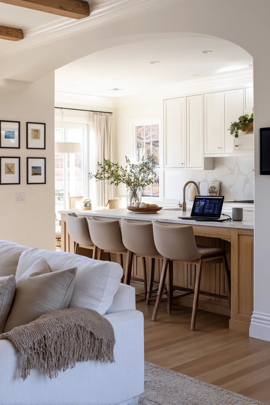 Open Kitchen and Living Room Blend