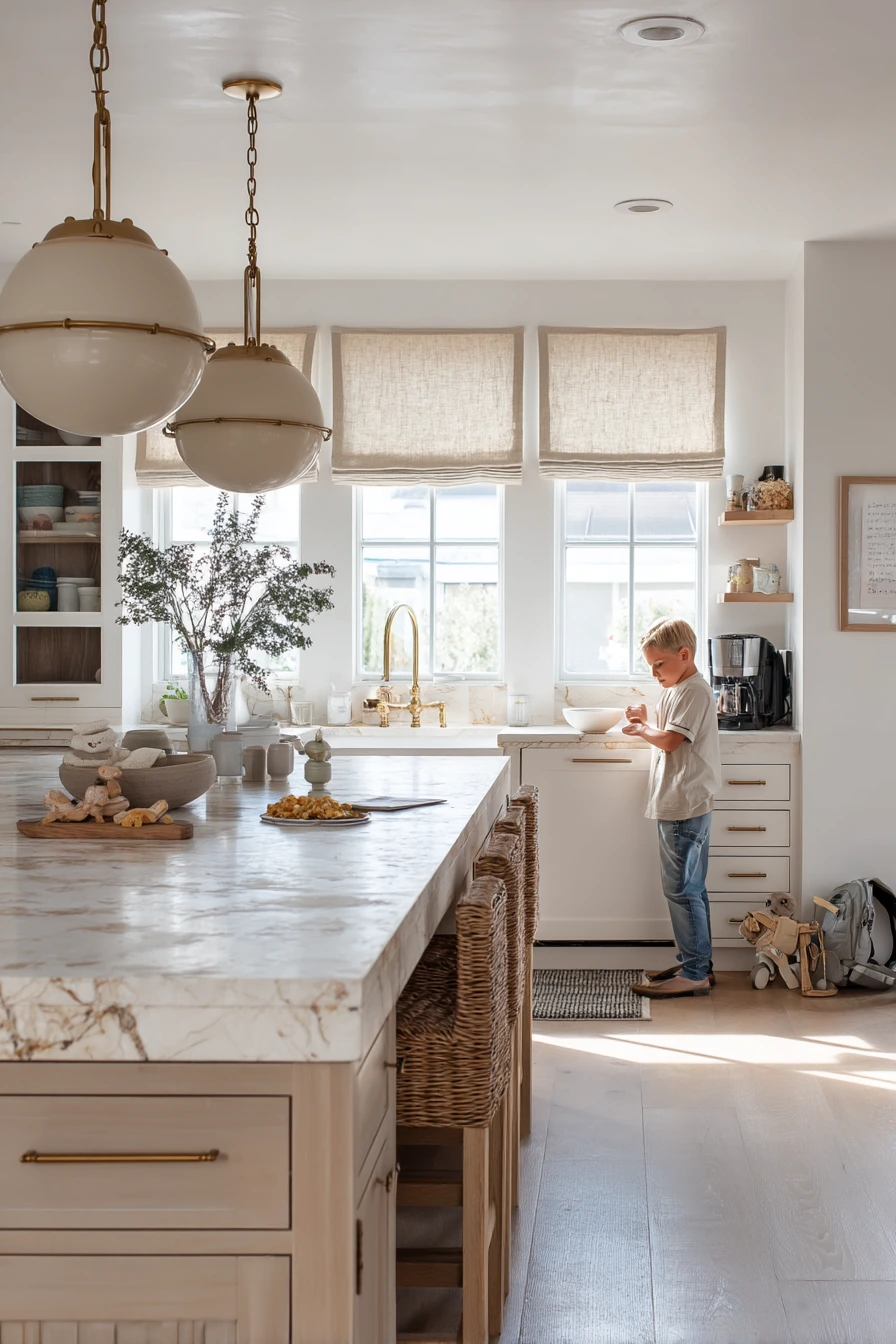 travertine floor kitchen ideas