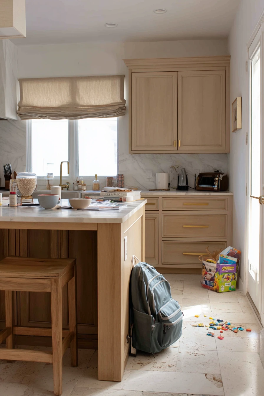 Family Kitchen With Warm Patina
