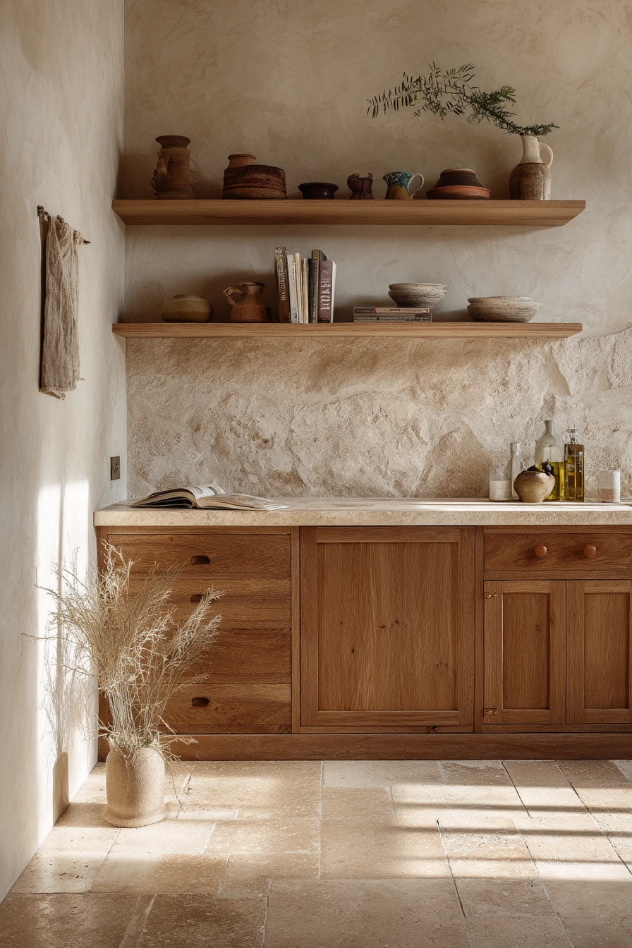 Earthy Kitchen With Collected Details