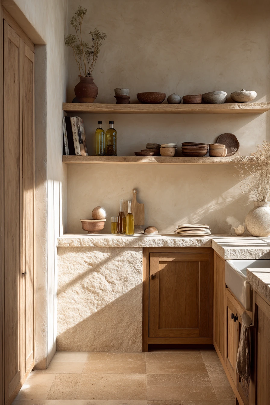 Earthy Kitchen With Collected Details