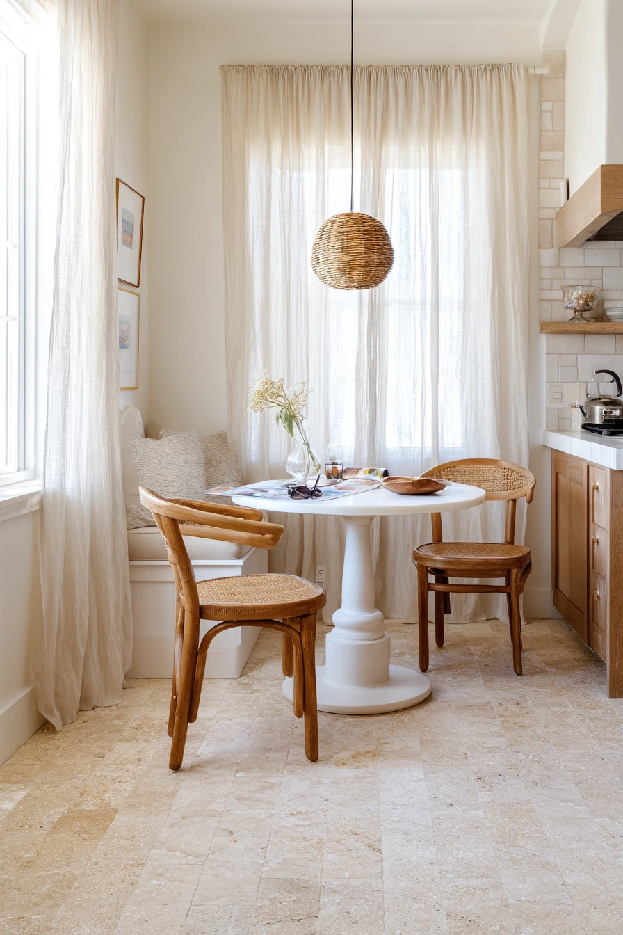 Compact Breakfast Nook and Kitchen