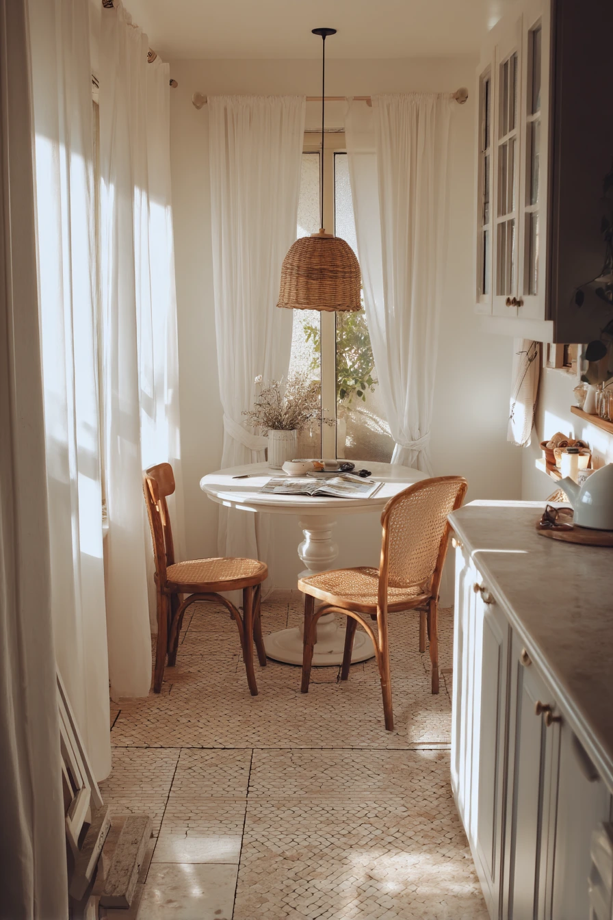 Compact Breakfast Nook and Kitchen