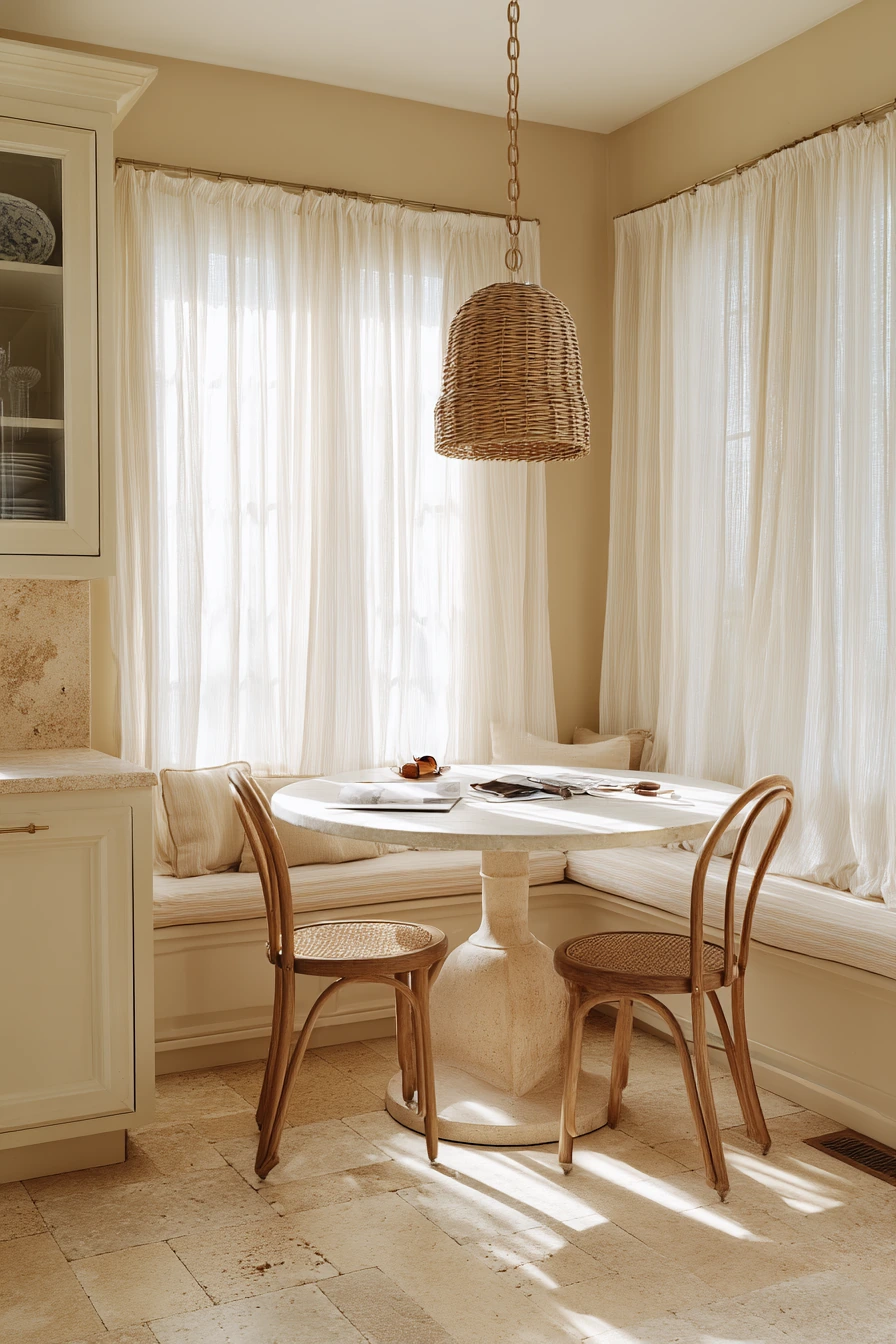 Compact Breakfast Nook and Kitchen
