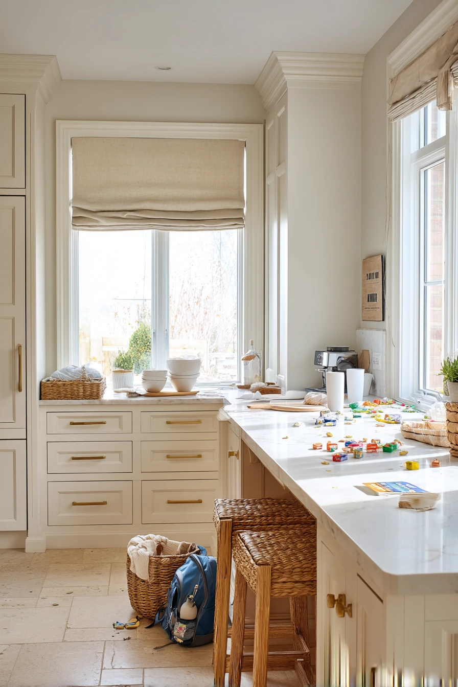 Family Kitchen With Warm Patina