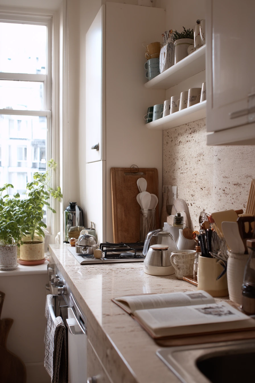 Small Apartment Kitchen, Clever and Calm