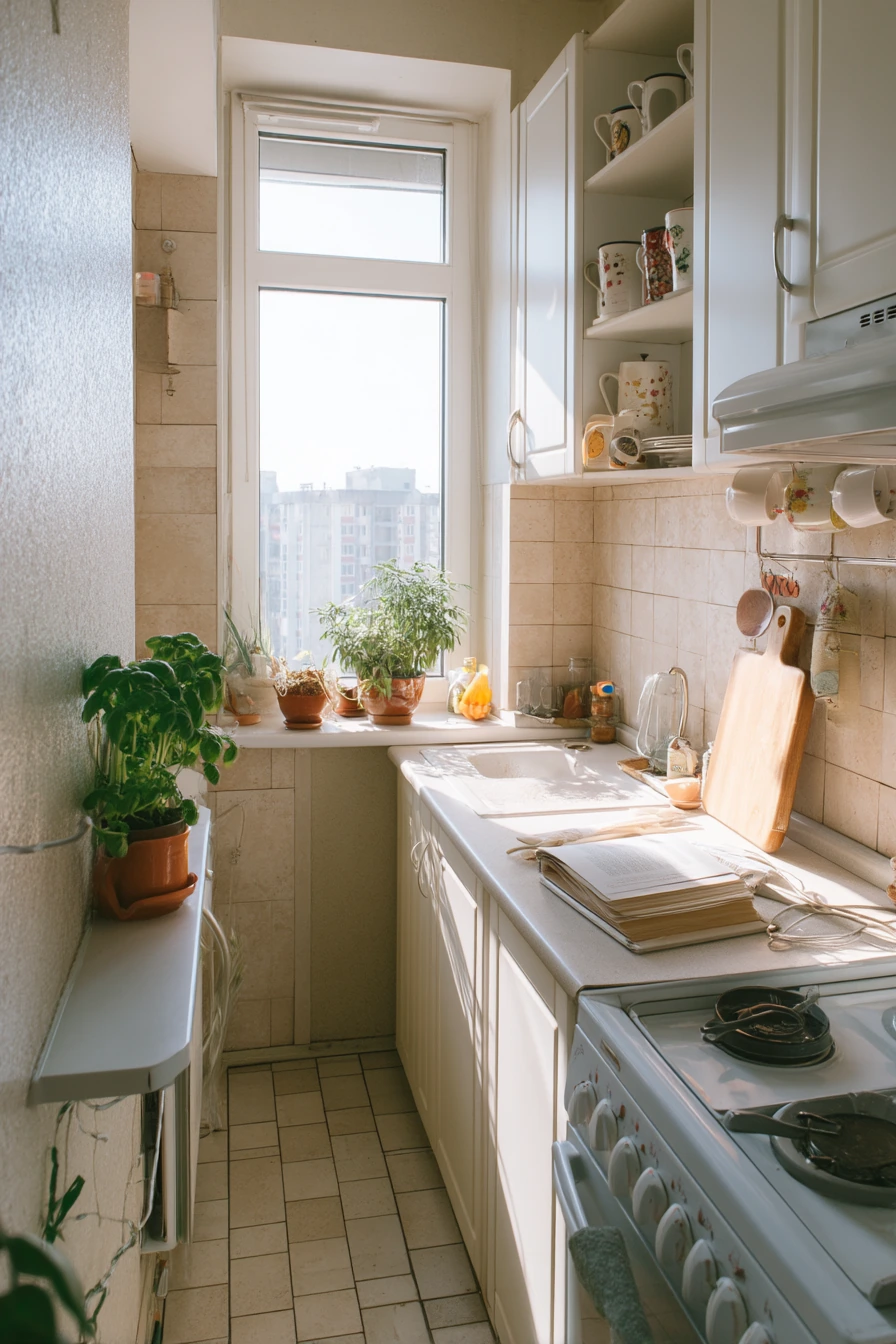 Small Apartment Kitchen, Clever and Calm