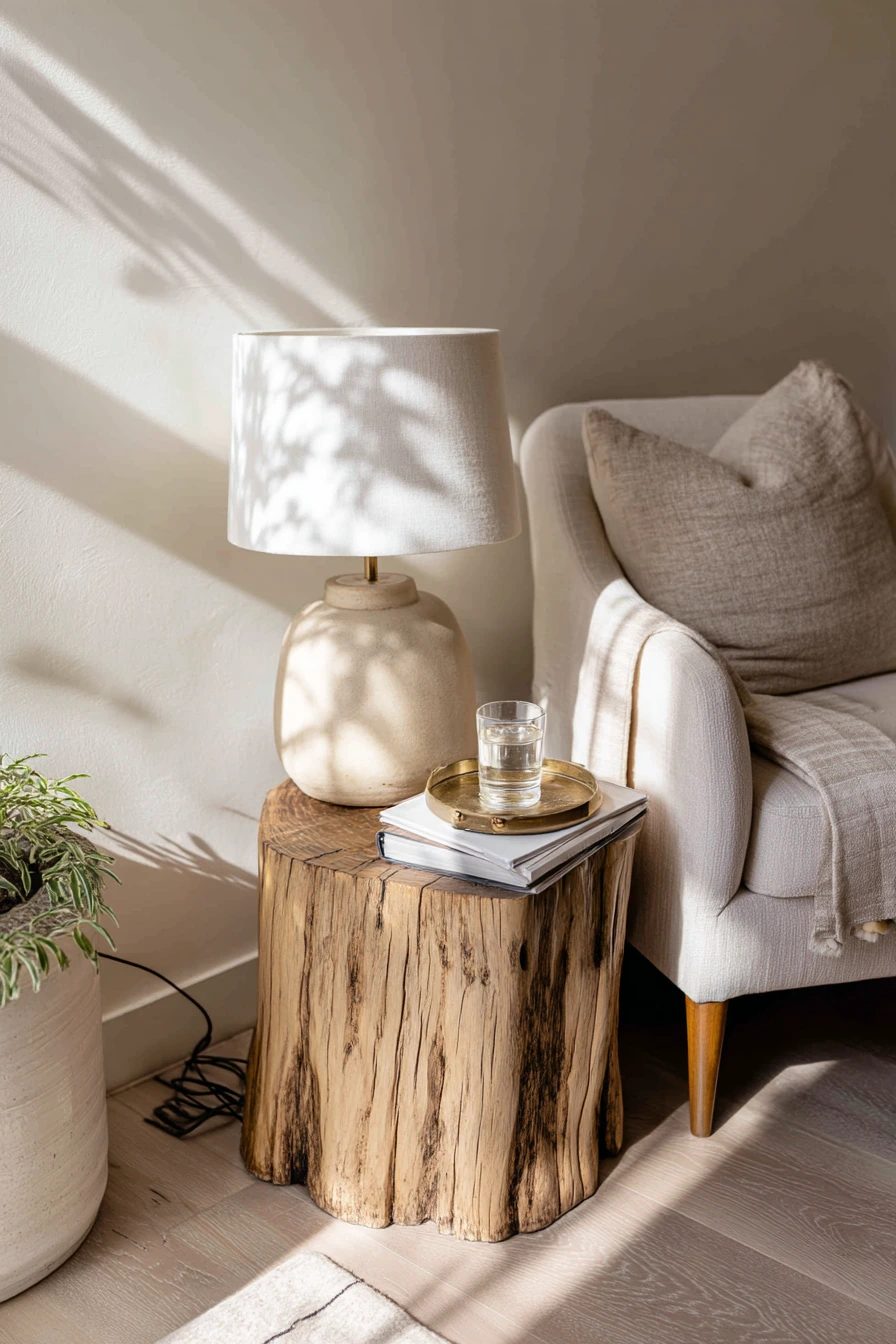 Mushroom Stool by the Reading Chair