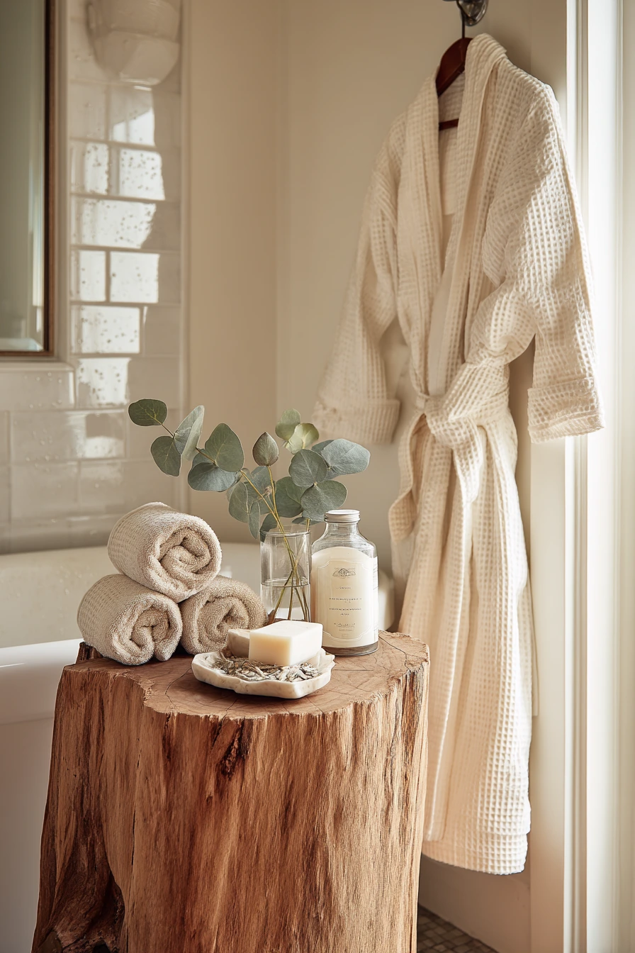 Rustic Spa Bath Pedestal