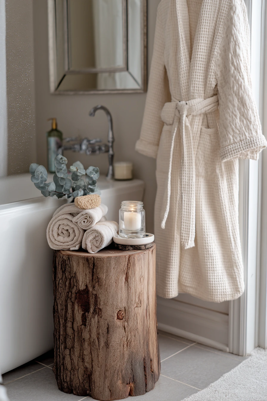 Rustic Spa Bath Pedestal