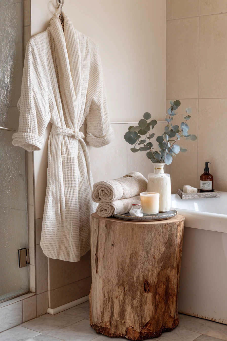 Rustic Spa Bath Pedestal