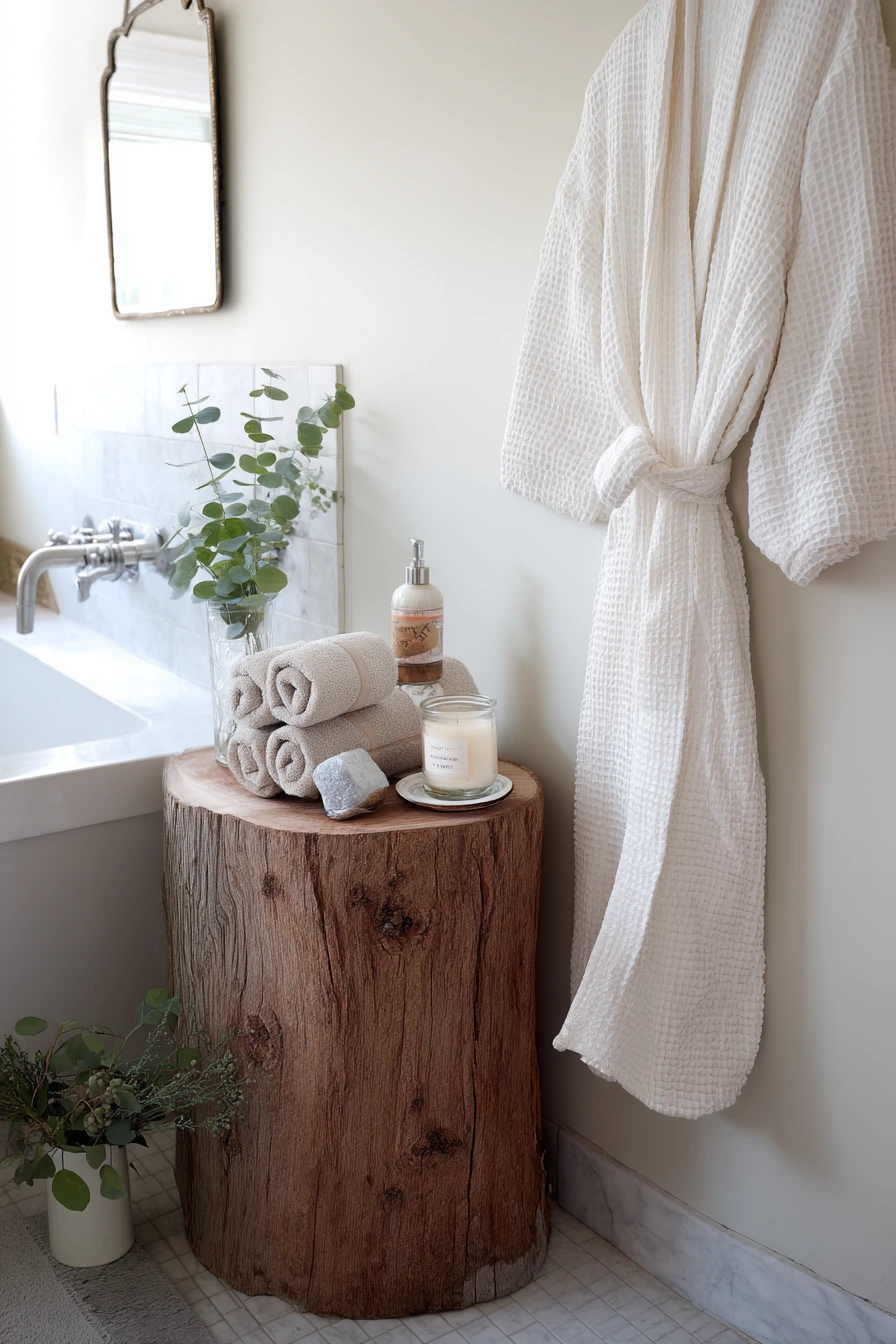 Rustic Spa Bath Pedestal
