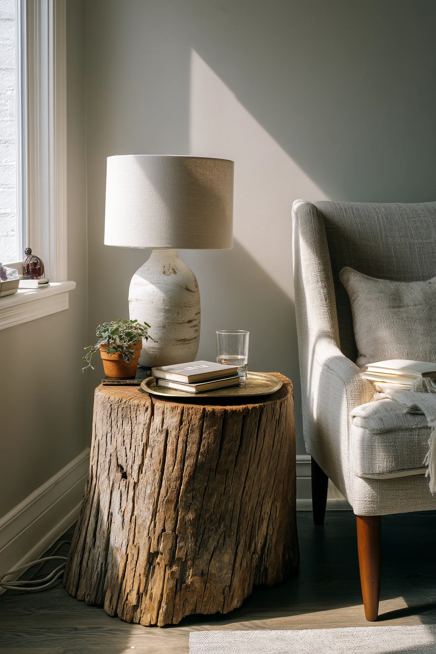Mushroom Stool by the Reading Chair