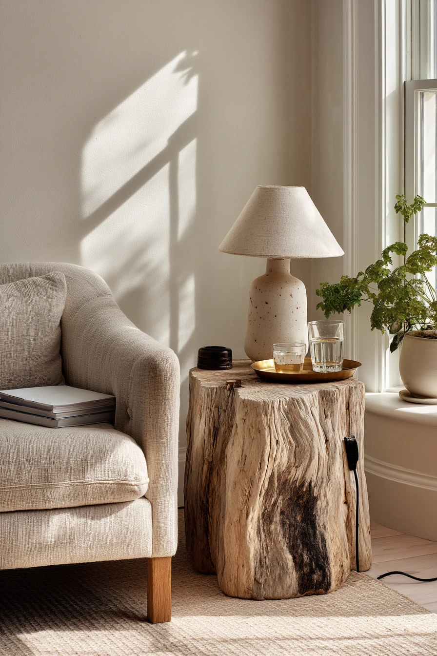 Mushroom Stool by the Reading Chair
